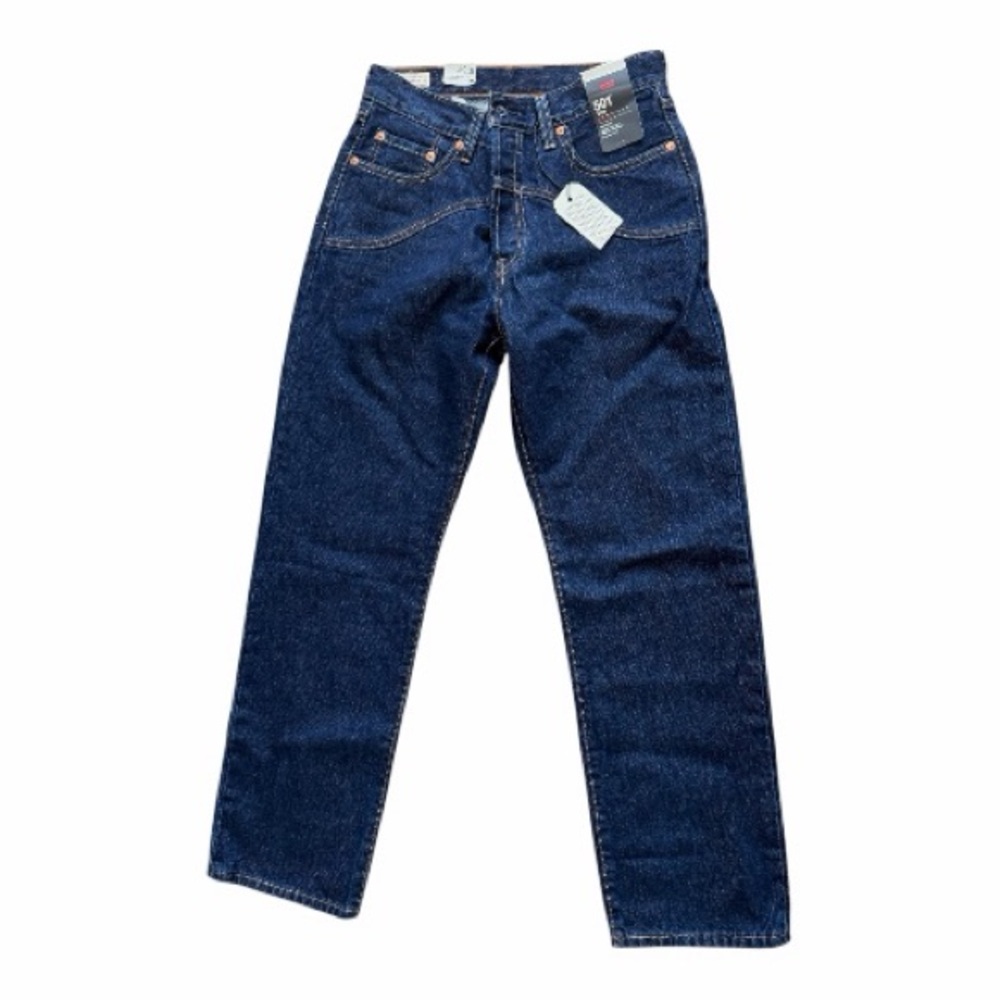 Levi's Dark Blue Straight Leg Jeans - Picture 4 of 5